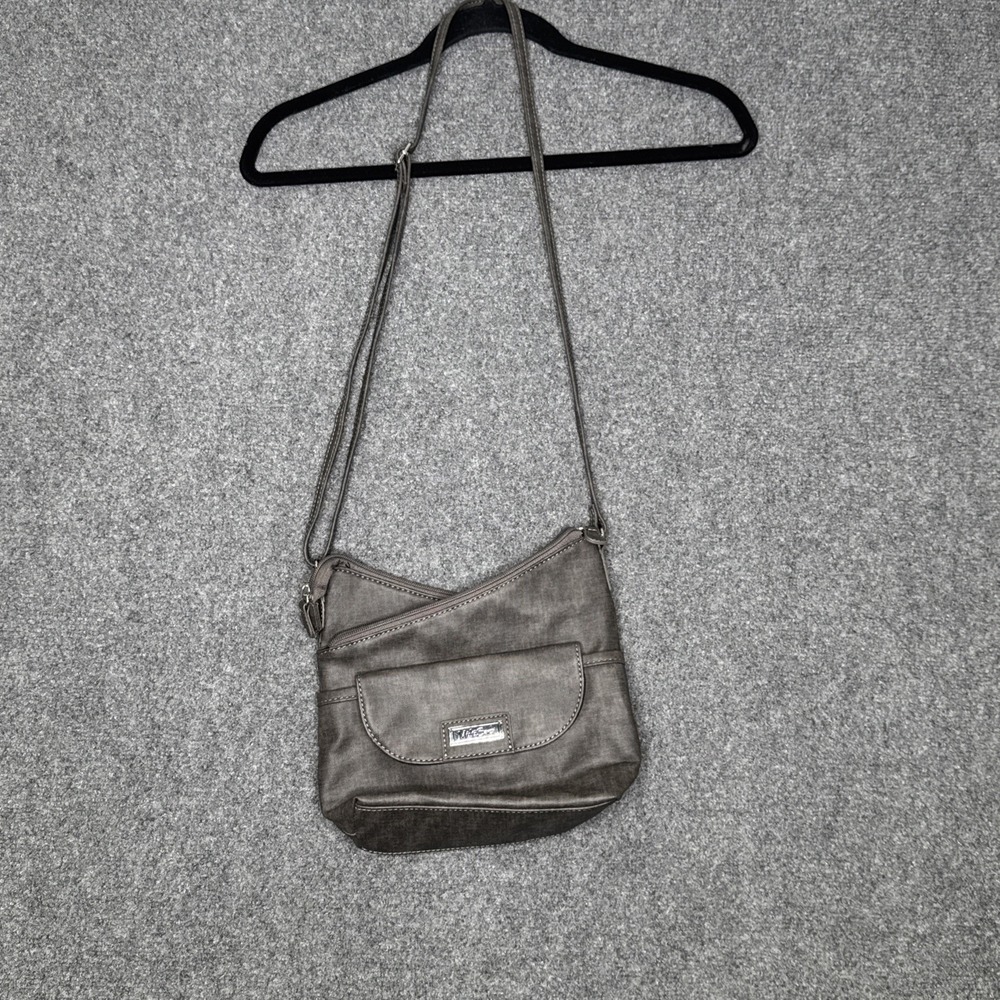 MultiSac Vista Crossbody Bag Gray Multi Pocket Shoulder Purse Handbag